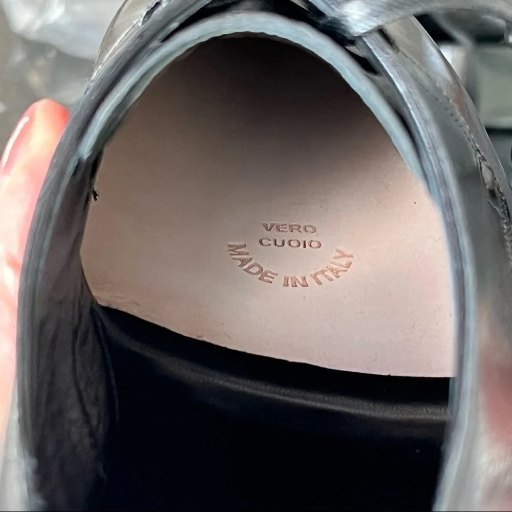 New Dolce & Gabbana Black‎ Leather Derby size 5 authentic Oxford
